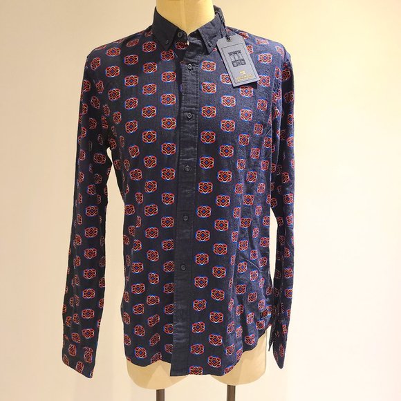 Scotch & Soda Men's Printed Regular Fit Casual Shirt Size: M - Picture 3 of 16